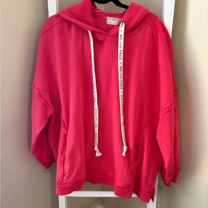 We The Free Red Oversized Hoodie